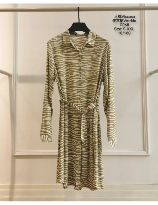 Vestido Viscosa G068-ANIMAL PRINT (Pack 10)