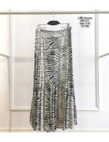 Falda Viscosa XB2121-ANIMAL PRINT (Pack 12)