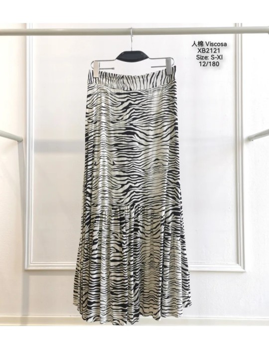 Falda Viscosa XB2121-ANIMAL PRINT (Pack 12)
